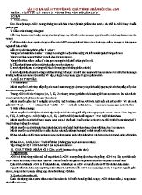 Tóm tắt các kiến thức Sinh học 12